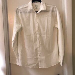 ✨✨5/$10✨✨ Wonder Nation Boys Kids White Long Sleeve Button Down Shirt XXL (18)